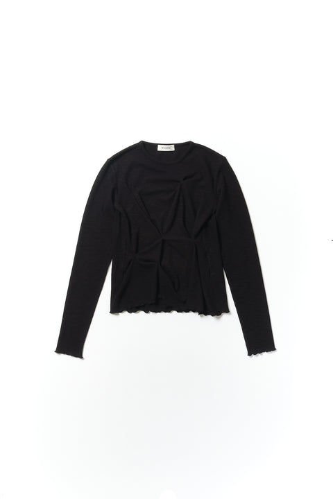 STRUCTURED PIN-TUCK TOP