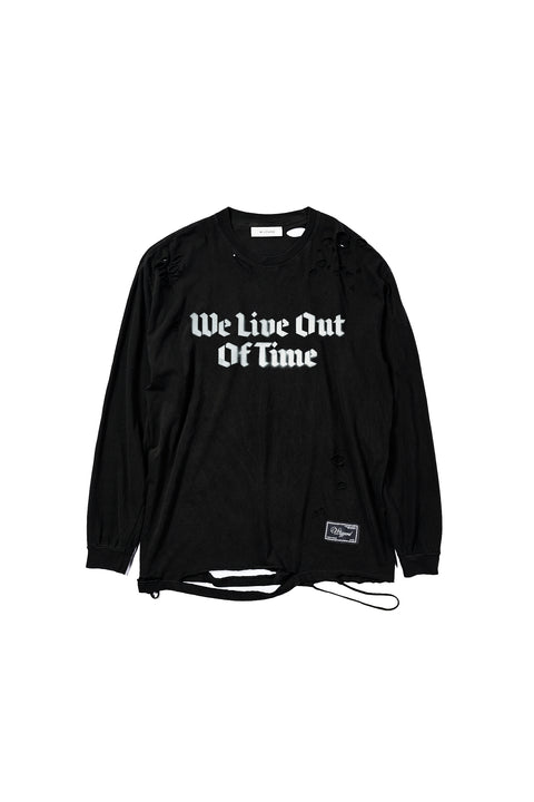 DISTRESSED GRAPHIC LONG SLEEVE T-SHIRT