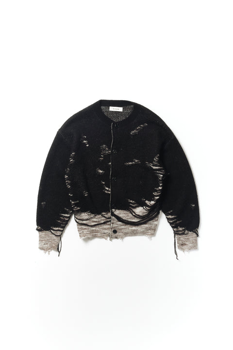 STRUCTURED DAMAGE CARDIGAN