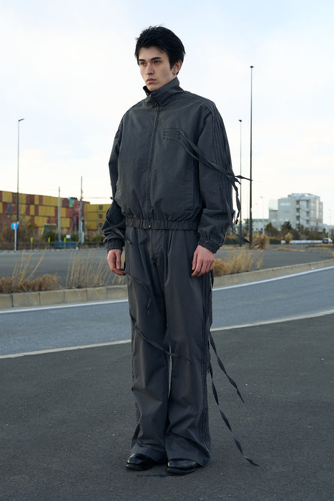 FRAYED TAPE PANTS