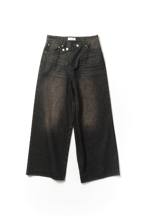OVERLAP DENIM WIDE PANTS