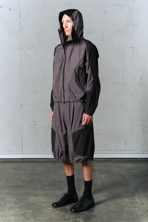STRUCTURED RIPSTOP HOOD JACKET