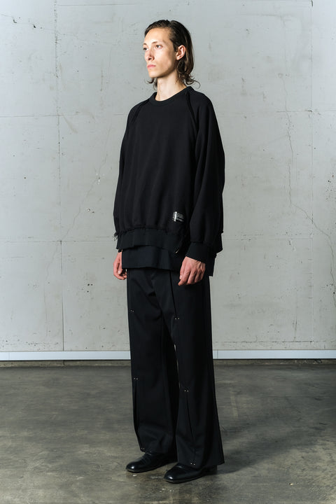 LAYERED ZIP SWEAT