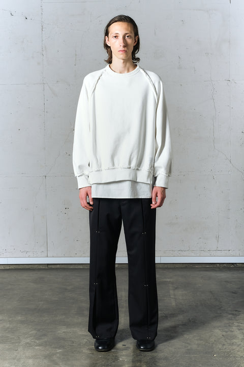 LAYERED ZIP SWEAT
