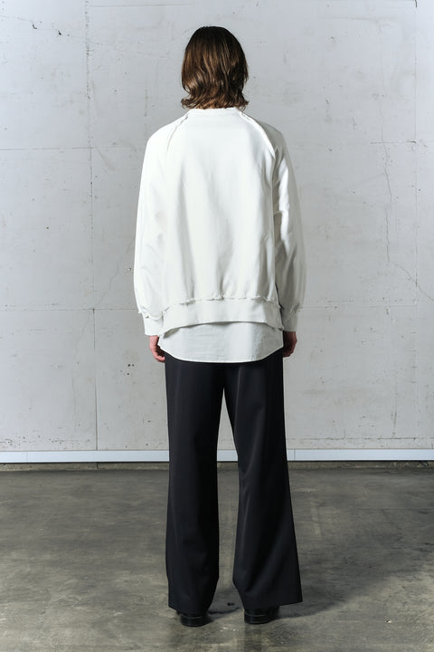 LAYERED ZIP SWEAT