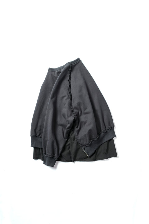 LAYERED ZIP SWEAT