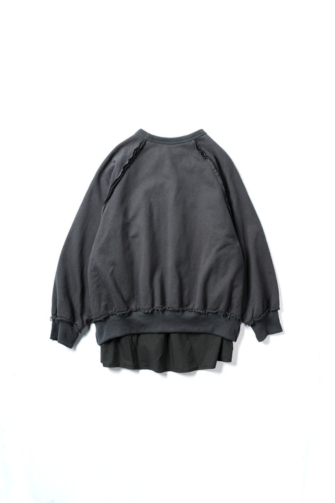 LAYERED ZIP SWEAT