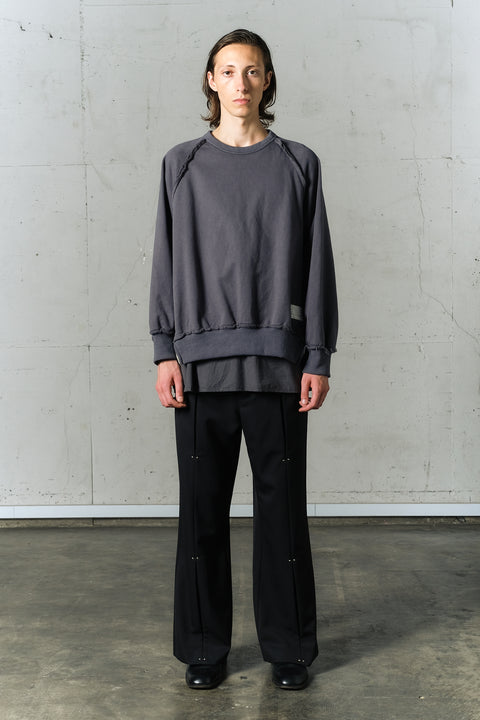 LAYERED ZIP SWEAT