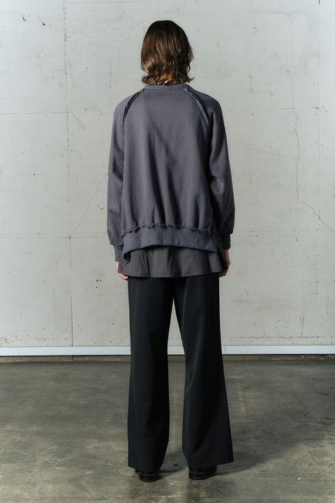 LAYERED ZIP SWEAT