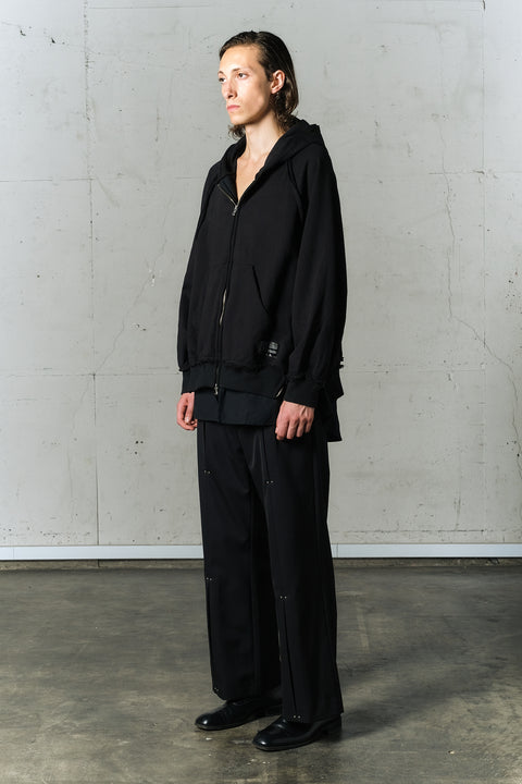 LAYERED ZIP HOODIE