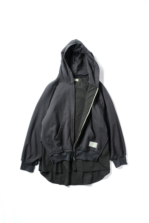 LAYERED ZIP HOODIE