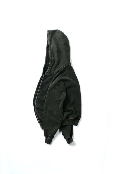 DISTRESSED RIVET HOODIE