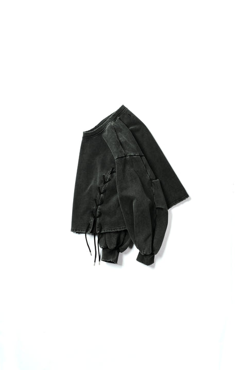VINTAGE FADE LACE UP SWEAT