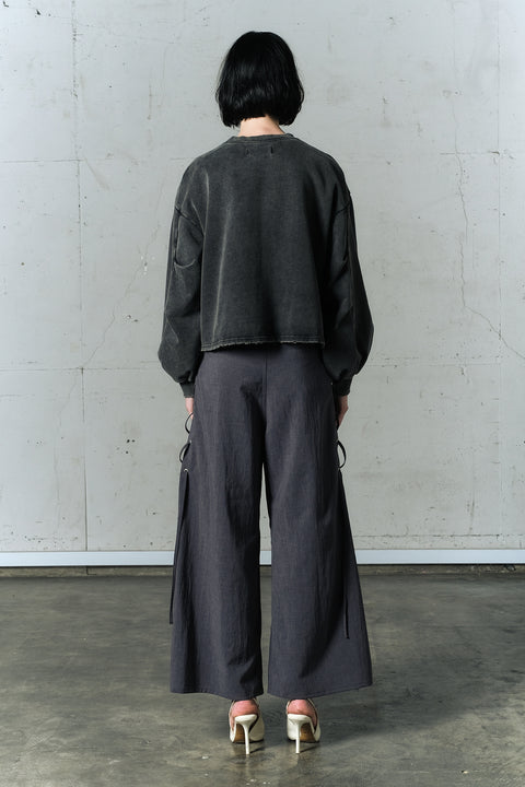 VINTAGE FADE LACE UP SWEAT