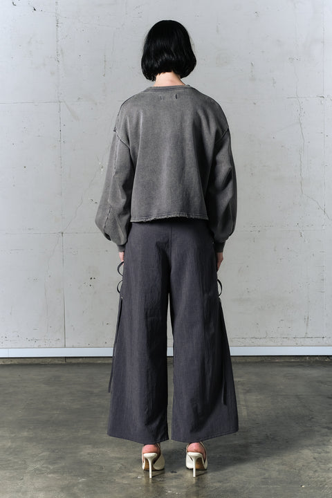 VINTAGE FADE LACE UP SWEAT