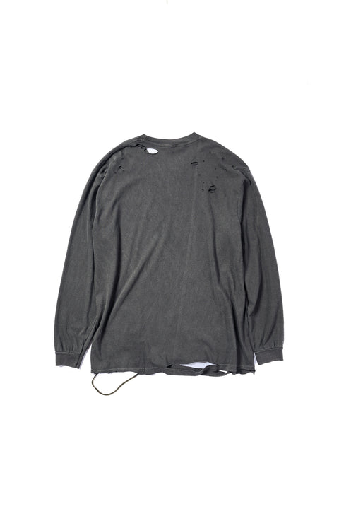 DISTRESSED GRAPHIC LONG SLEEVE T-SHIRT