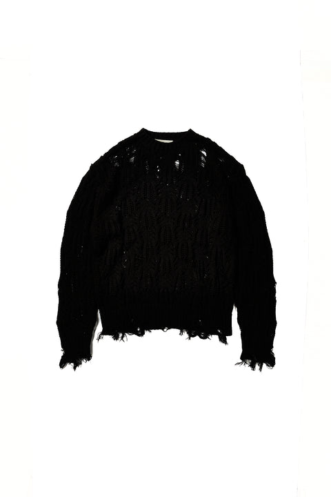 DISTRESSED OPEN KNIT