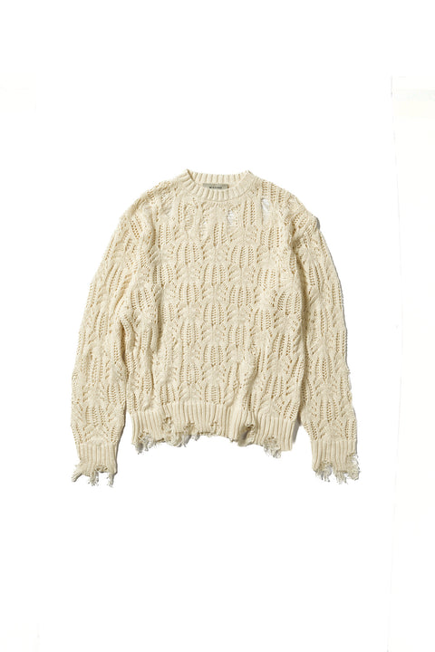 DISTRESSED OPEN KNIT