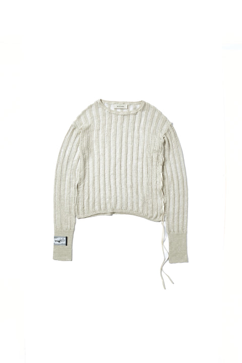 SHEER RIB CREWNECK KNIT