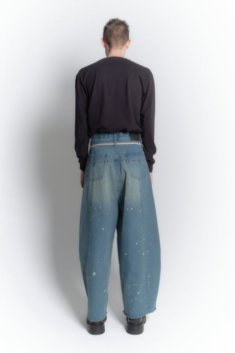 AGING BAGGY DENIM PANTS