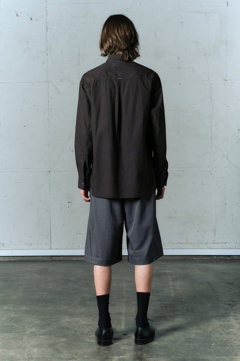 STUDDED MOTION PLEAT BROAD SHIRT