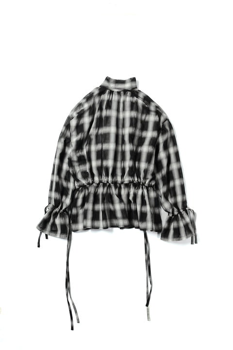 SHEER CHECK BLOUSE