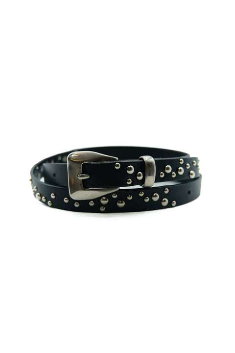STUDDED LEATHER BELT