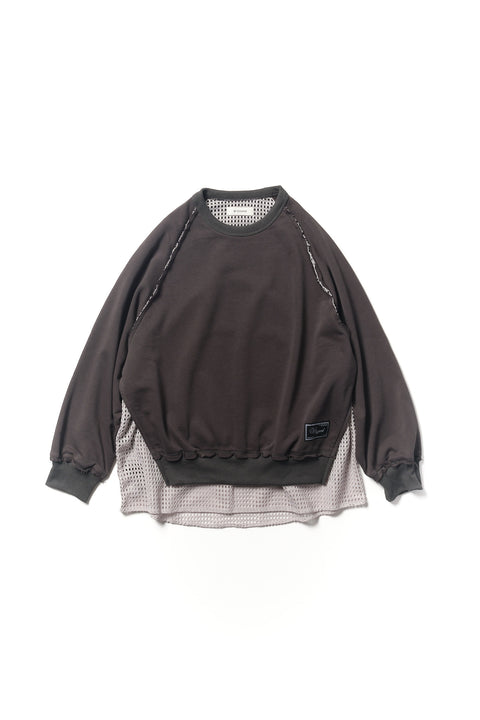 LAYERED ZIP SWEAT
