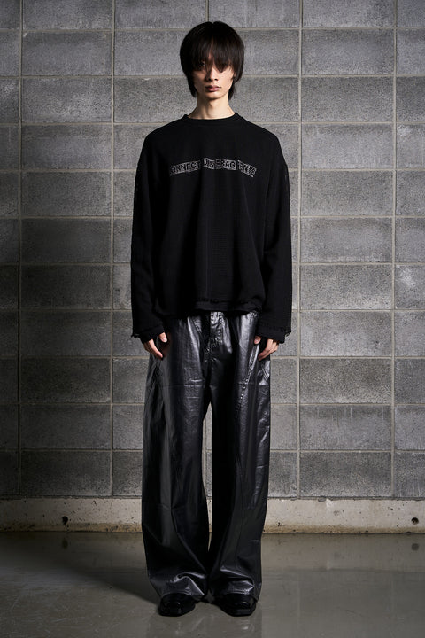 LONG SLEEVE MESH LAYERED TOP