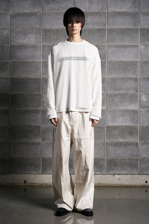 LONG SLEEVE MESH LAYERED TOP