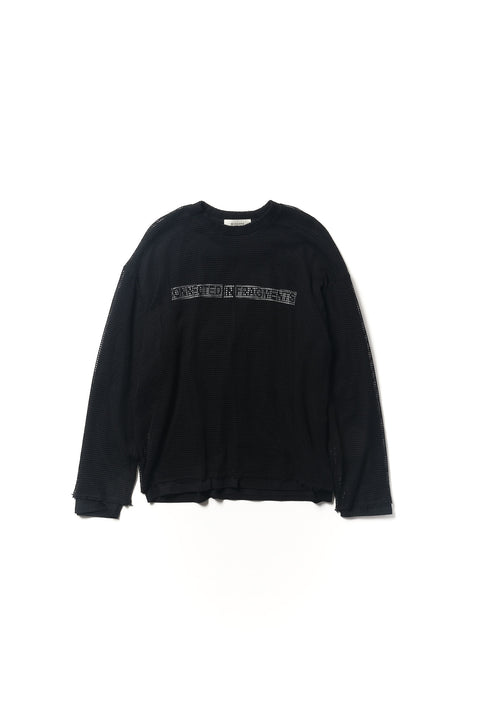 LONG SLEEVE MESH LAYERED TOP