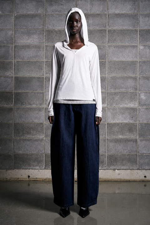 HOODED LAYERED TOP