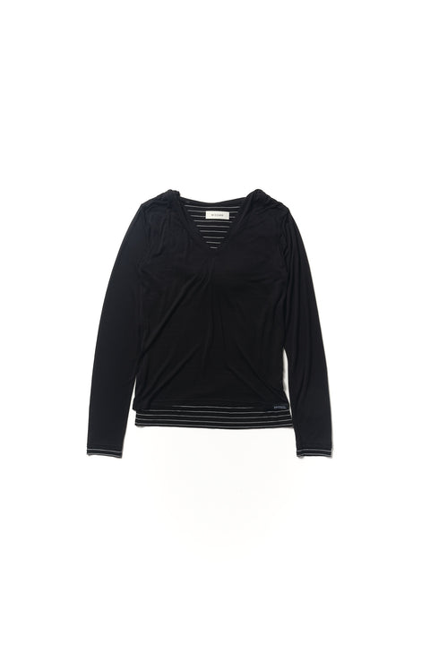 HOODED LAYERED TOP