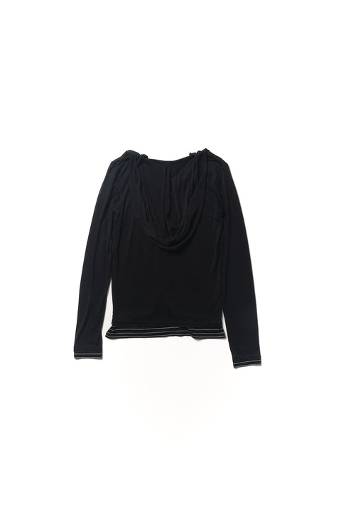 HOODED LAYERED TOP