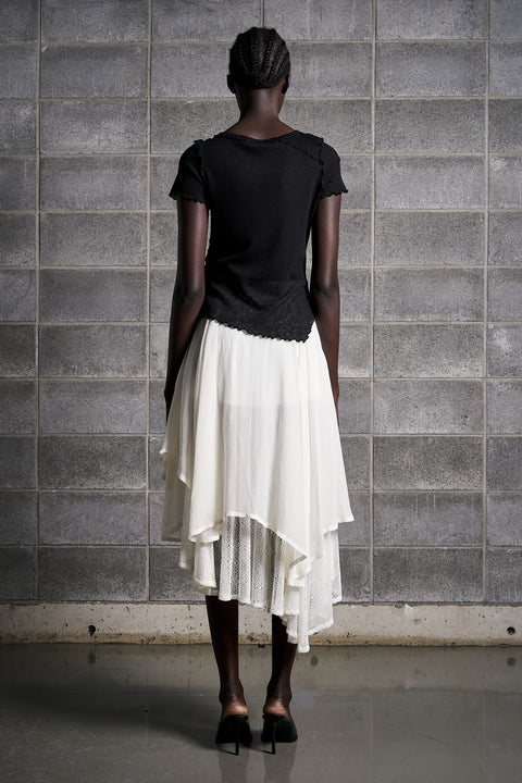 ASYMMETRIC DRAPED TOP