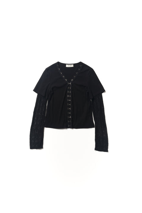 LACE HOOK LAYERED TOP