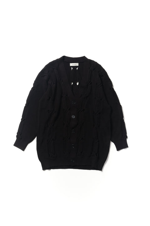 INTERLACED LONG CARDIGAN