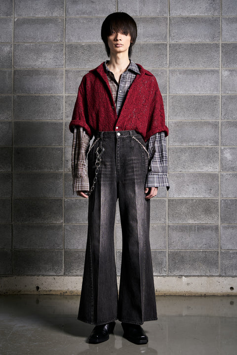 CROSS CUT TROUSERS DENIM