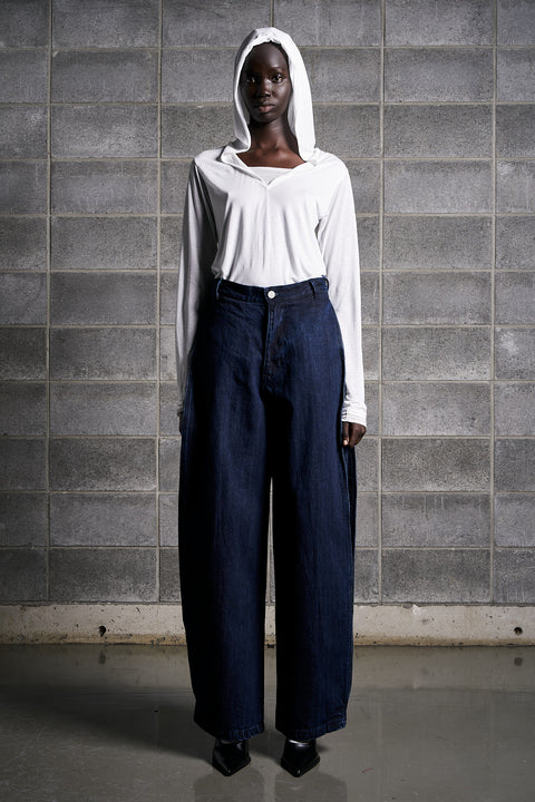 DENIM TACK PANTS