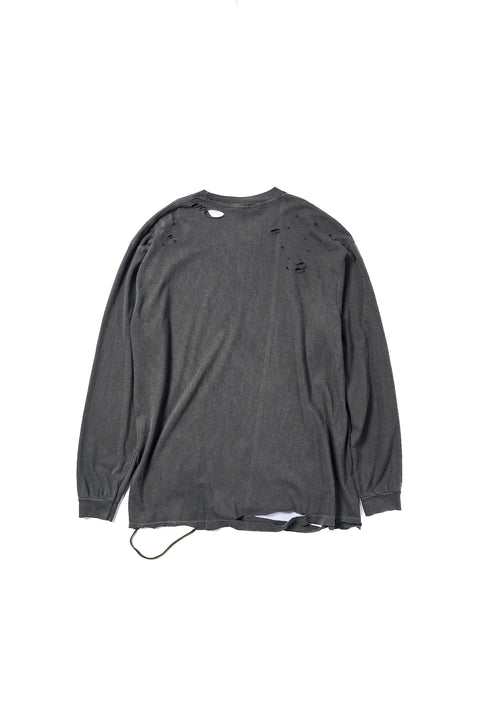 DAMAGE DYED LONG SLEEVE T-SHIRT