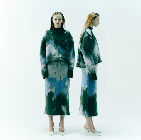 BRUSHED JACQUARD KNIT