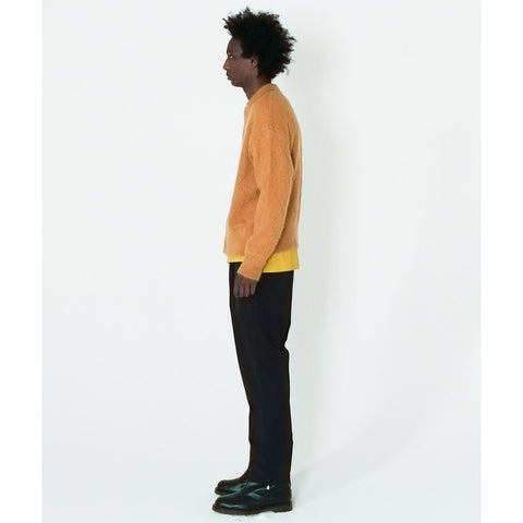 MOHAIR MESH ARGYLE KNIT POLO