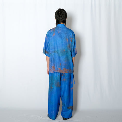 PRINT WIDE EASY TROUSER