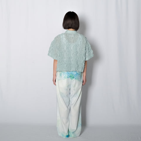 PRINT WIDE EASY TROUSER