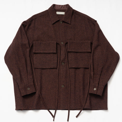 BAG POCKET WOOL TWEED SHIRTS