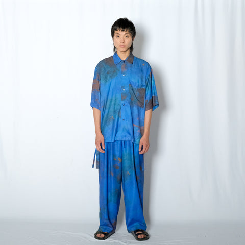 PRINT WIDE EASY TROUSER