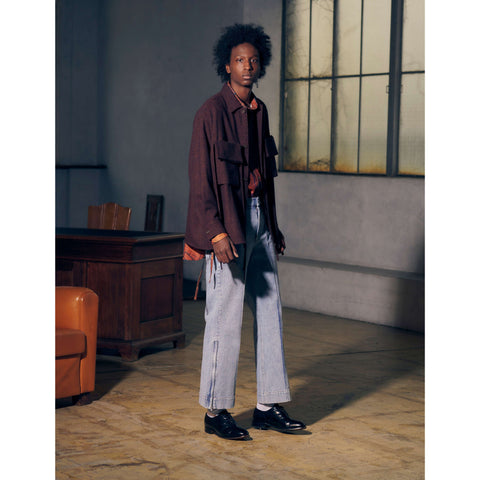 BAG POCKET WOOL TWEED SHIRTS