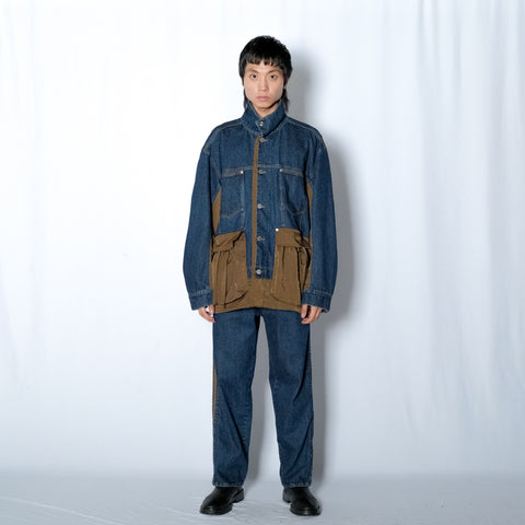 WASHED DOCKING DENIM PANTS