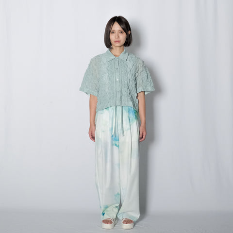 PRINT WIDE EASY TROUSER