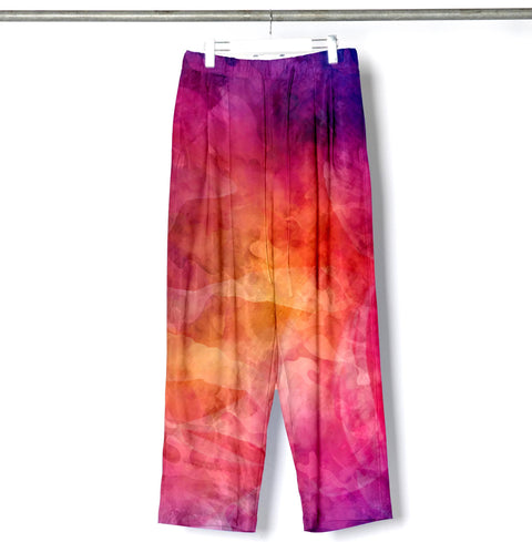 PRINT WIDE EASY TROUSER